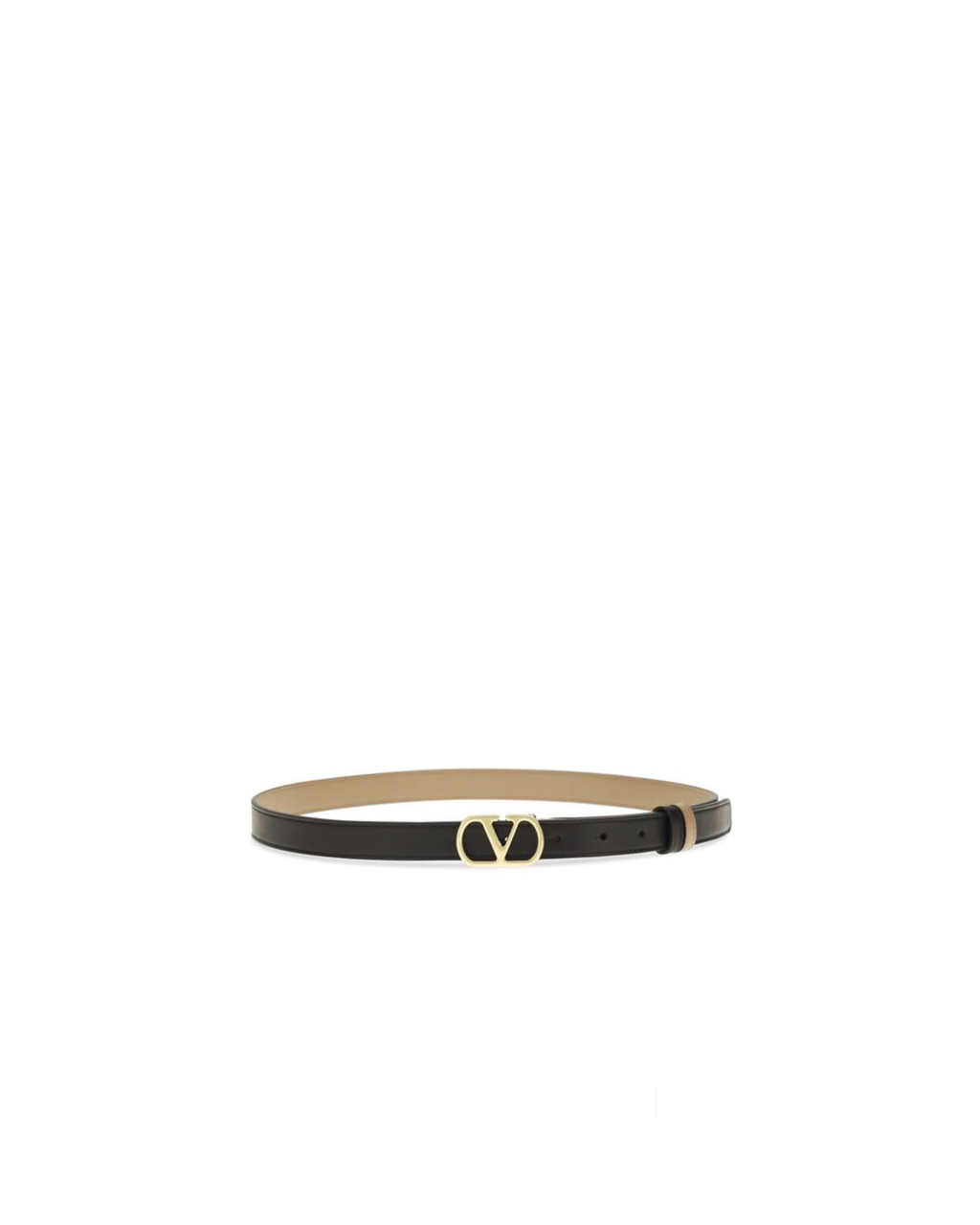Valentino Garavani – Cintura Reversibile VLogo Signature 2 cm in Pelle Black/Brown