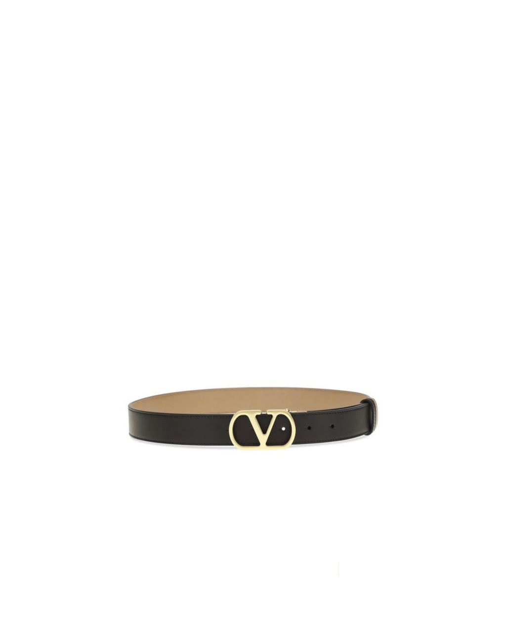 Valentino Garavani – Cintura Reversibile VLogo Signature in Pelle Black/Gold