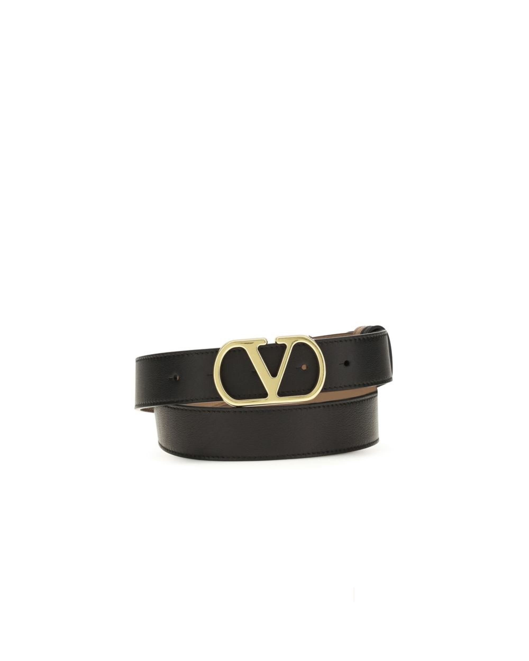 Valentino Garavani – Cintura Reversibile VLogo Signature in Pelle Black/Gold