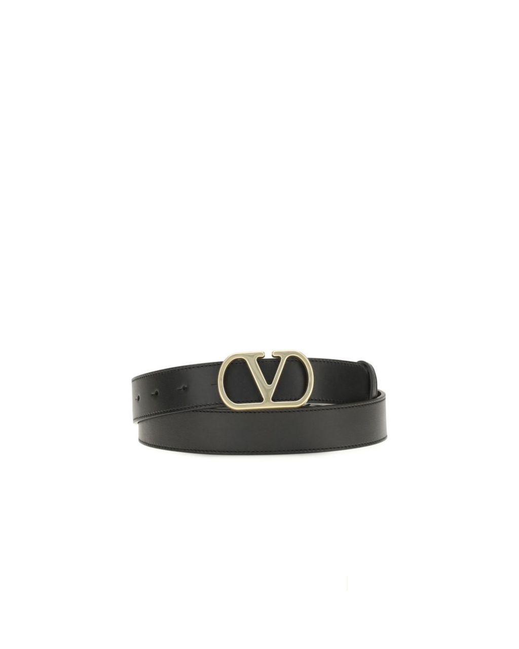 Valentino Garavani – Cintura VLogo Signature in Pelle Black/Gold