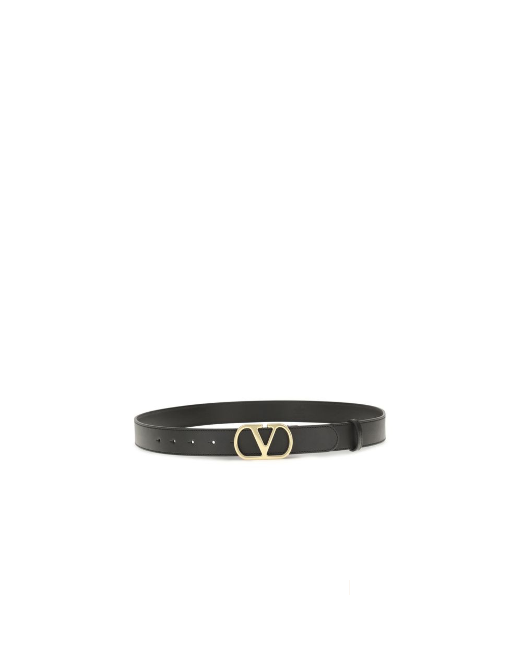 Valentino Garavani – Cintura VLogo Signature in Pelle Black/Gold