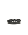 Valentino Garavani – Cintura VLogo Signature in Pelle Black/Silver