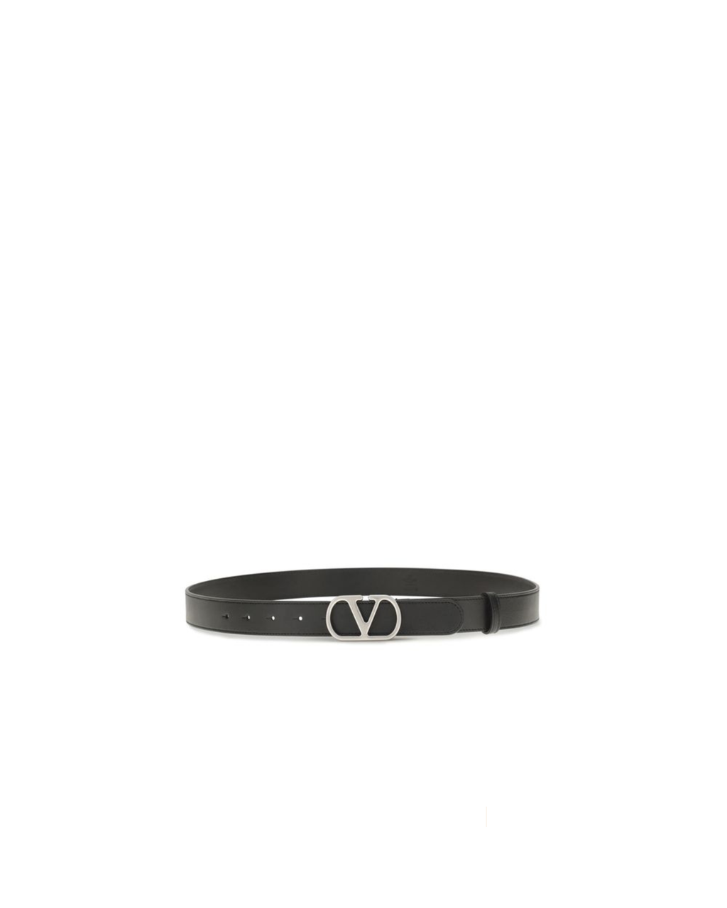 Valentino Garavani – Cintura VLogo Signature in Pelle Black/Silver