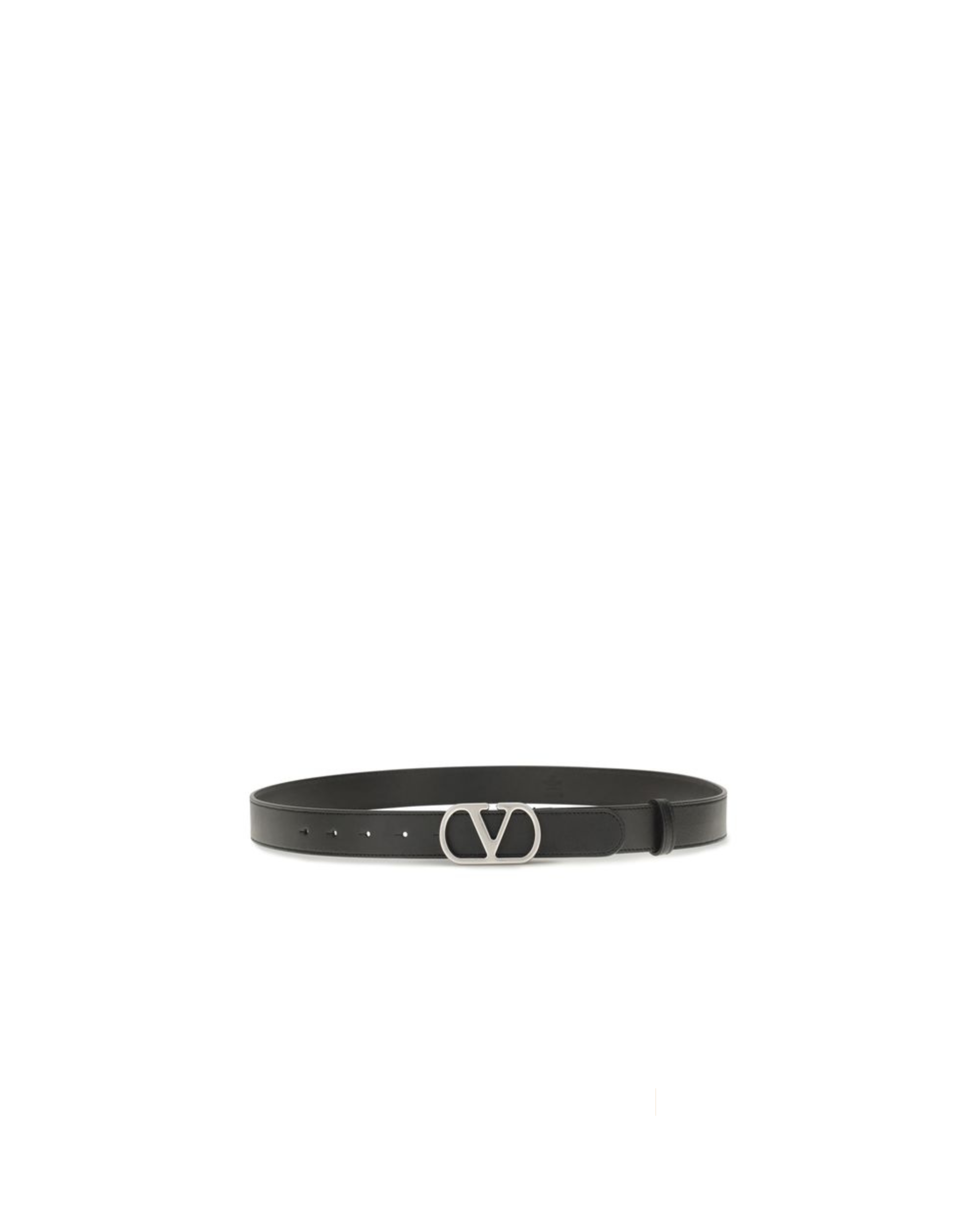 Valentino Garavani – Cintura VLogo Signature in Pelle Black/Silver