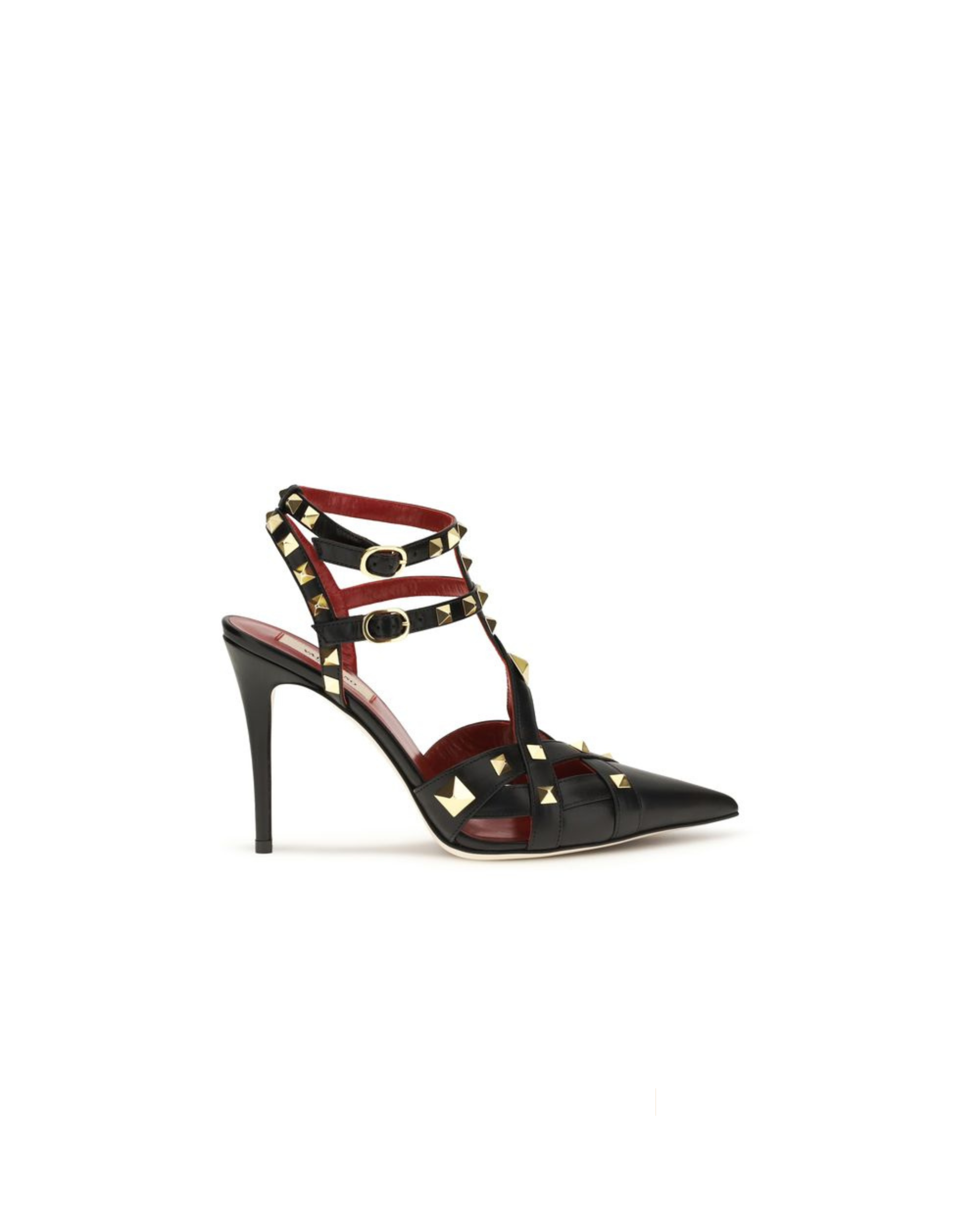 Valentino Garavani – Décolleté Studdy in Pelle di Capra Nera con Borchie