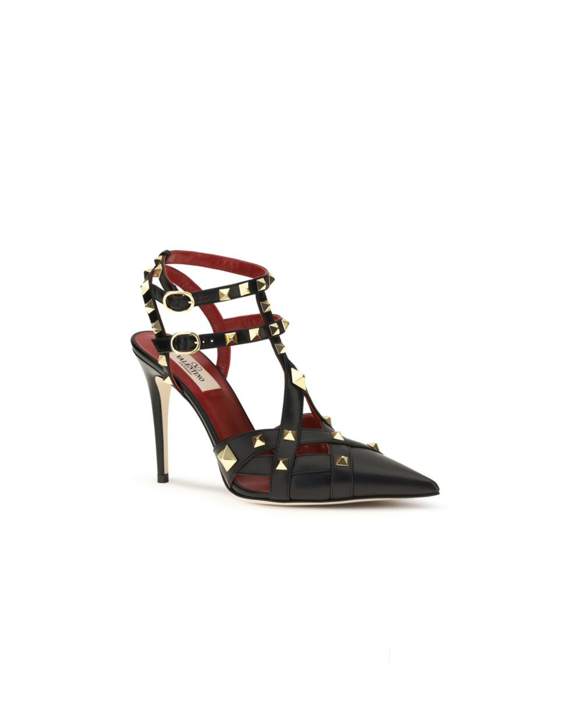 Valentino Garavani – Décolleté Studdy in Pelle di Capra Nera con Borchie