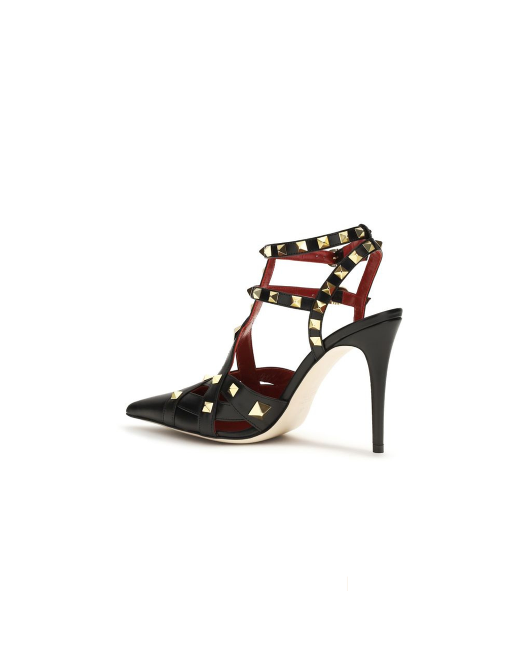 Valentino Garavani – Décolleté Studdy in Pelle di Capra Nera con Borchie