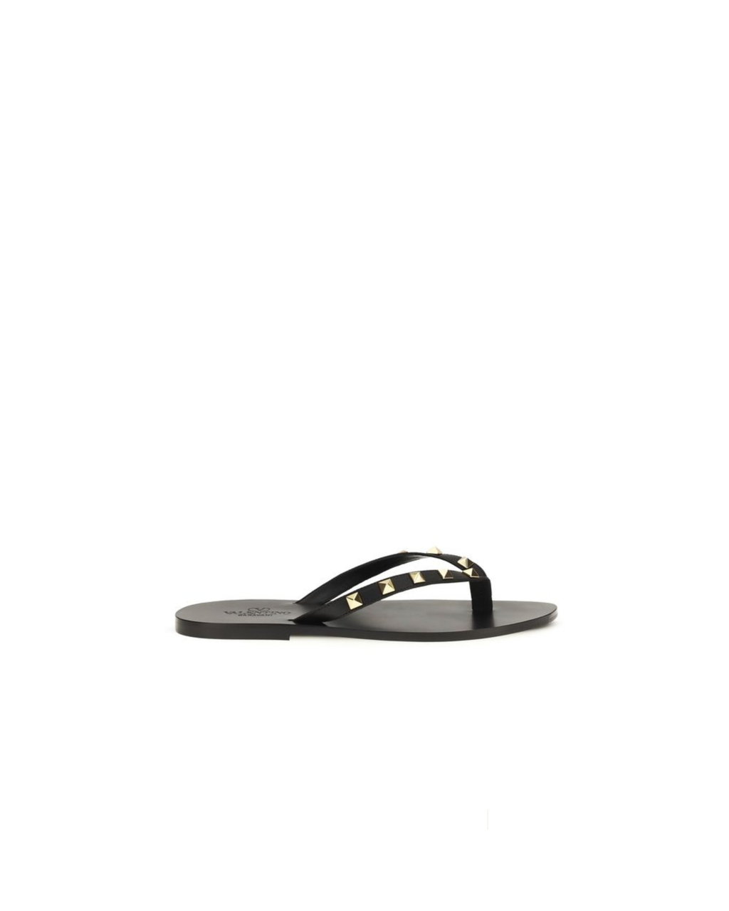 Valentino Garavani – Infradito Rockstud in Pelle di Vitello Nera