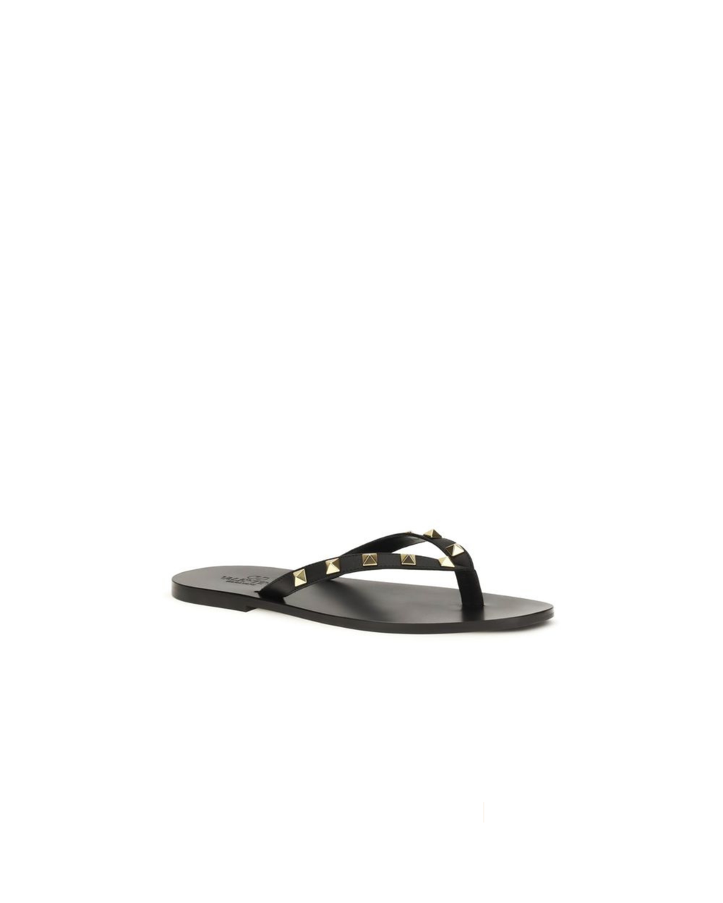 Valentino Garavani – Infradito Rockstud in Pelle di Vitello Nera