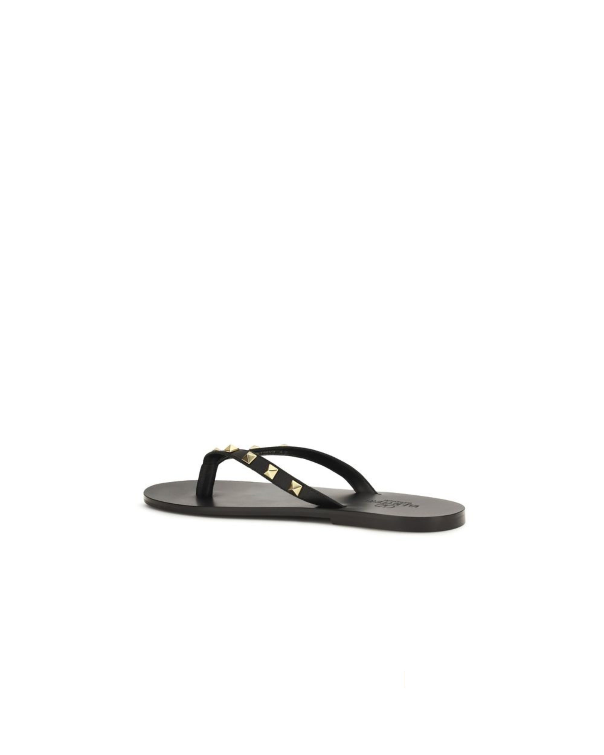 Valentino Garavani – Infradito Rockstud in Pelle di Vitello Nera