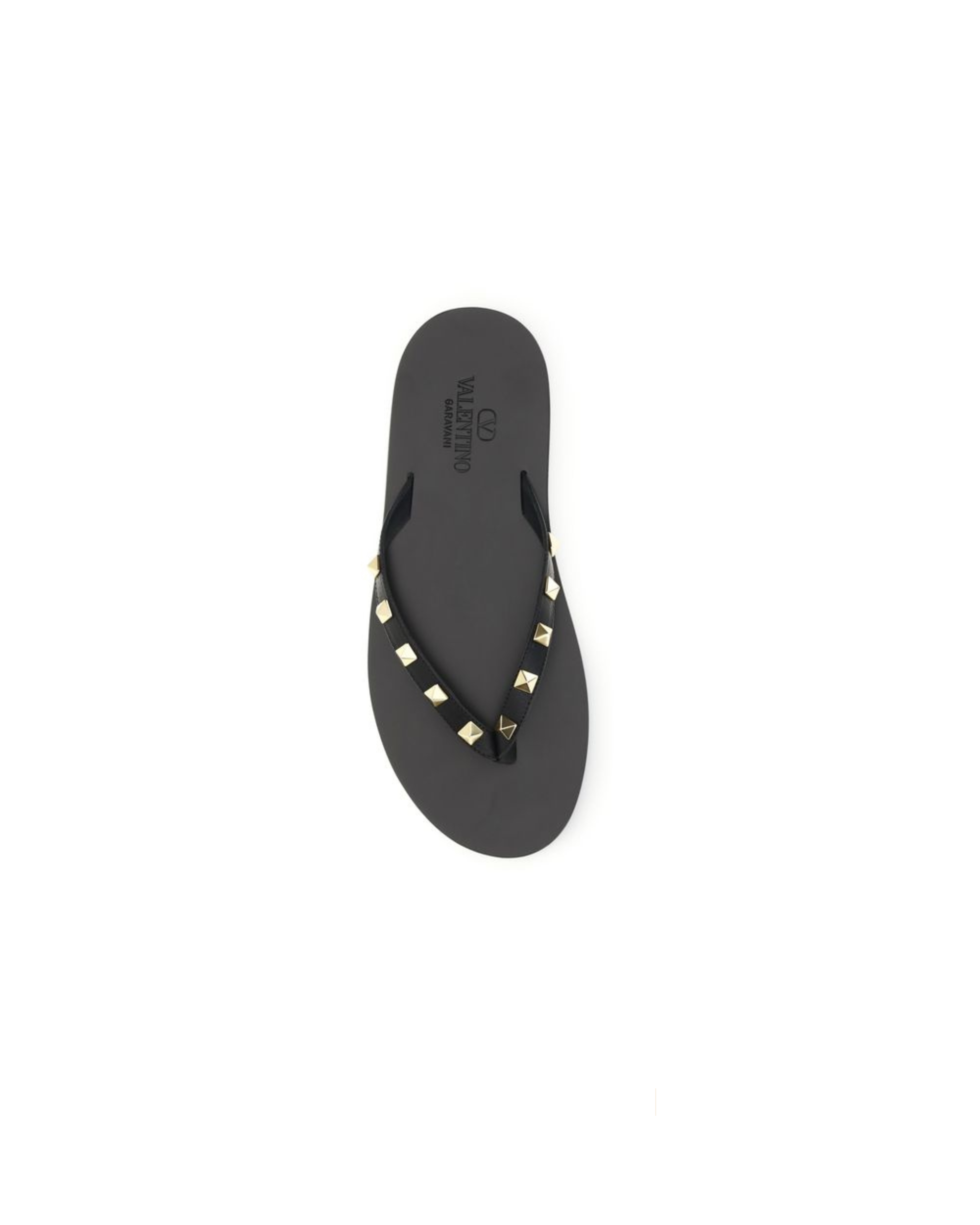 Valentino Garavani – Infradito Rockstud in Pelle di Vitello Nera