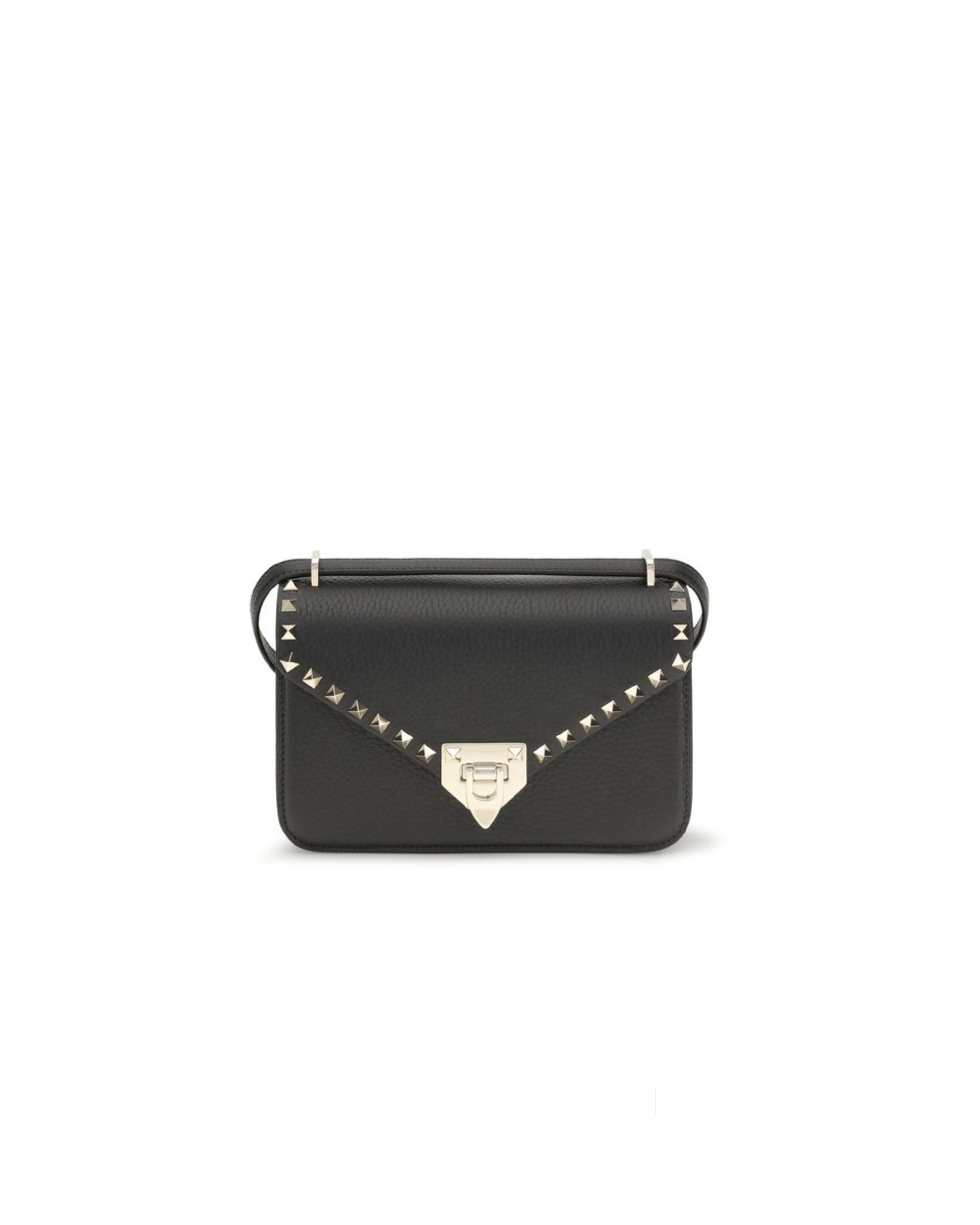 Valentino Garavani – Mini Shoulder Bag Rockstud in Pelle di Vitello Granata