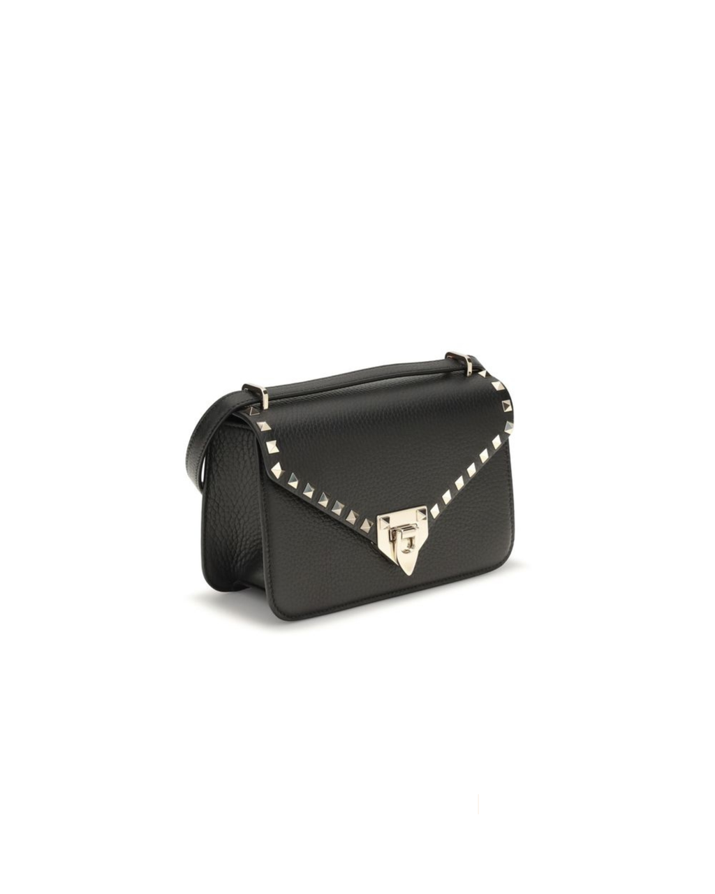 Valentino Garavani – Mini Shoulder Bag Rockstud in Pelle di Vitello Granata