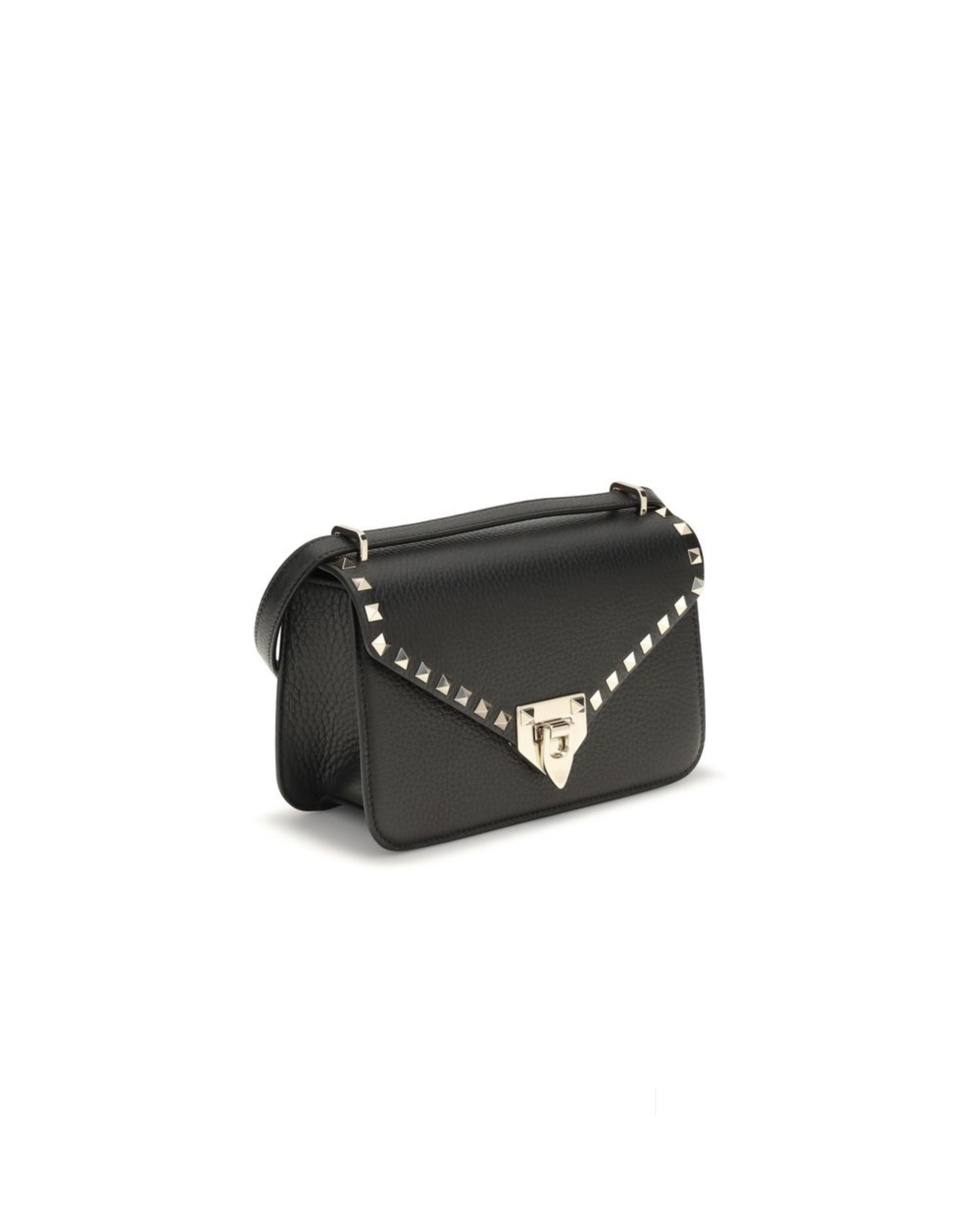 Valentino Garavani – Mini Shoulder Bag Rockstud in Pelle di Vitello Granata