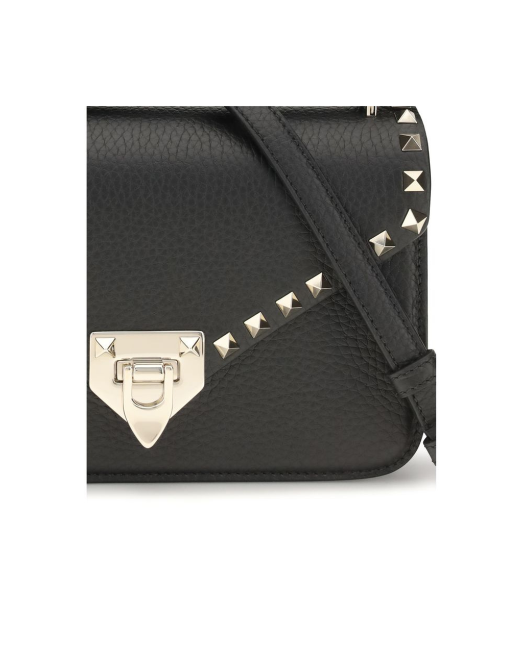 Valentino Garavani – Mini Shoulder Bag Rockstud in Pelle di Vitello Granata