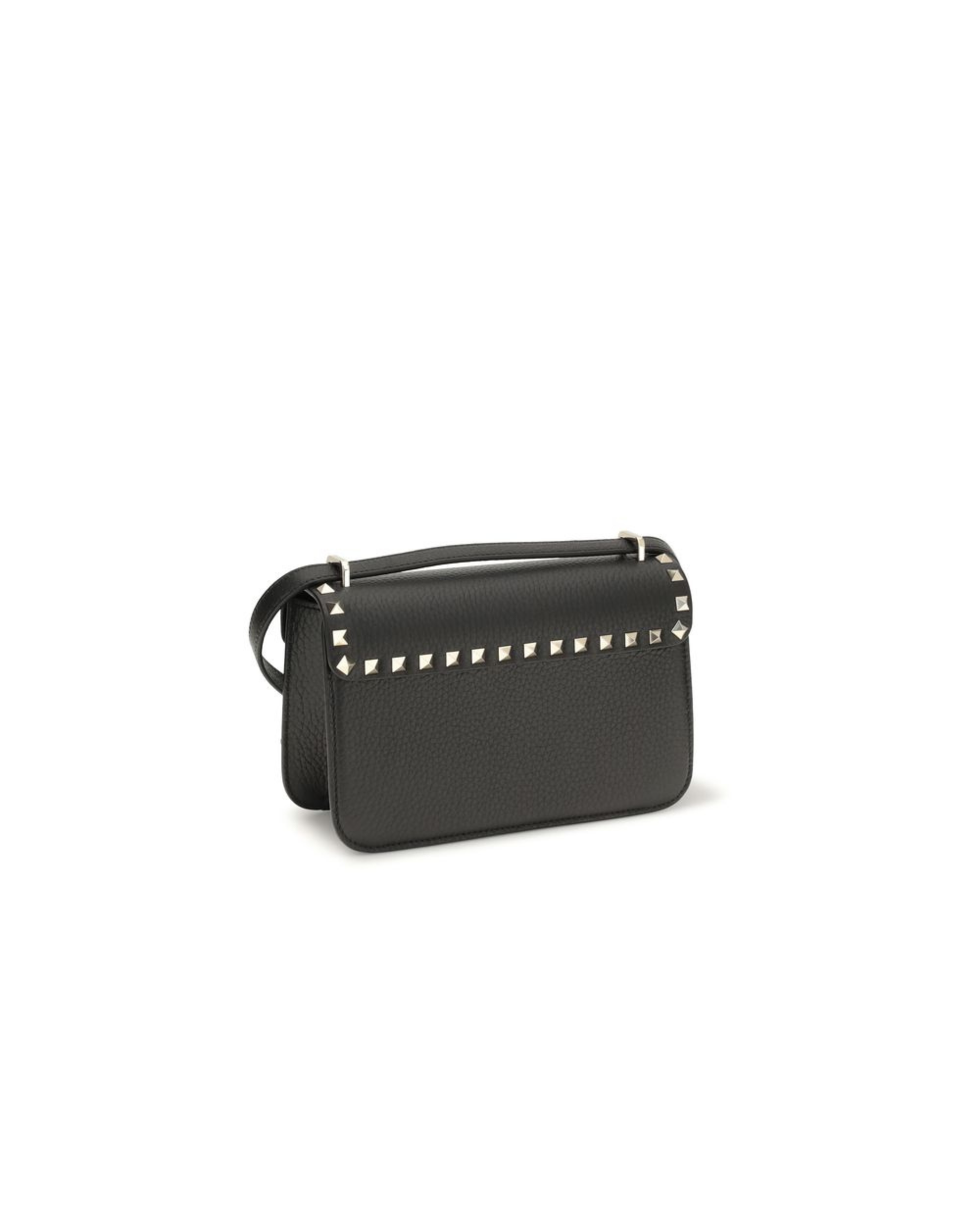 Valentino Garavani – Mini Shoulder Bag Rockstud in Pelle di Vitello Granata