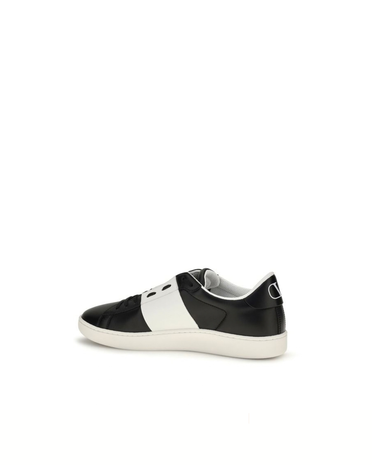 Valentino Garavani - Open Sneakers Nere e Bianche in Pelle