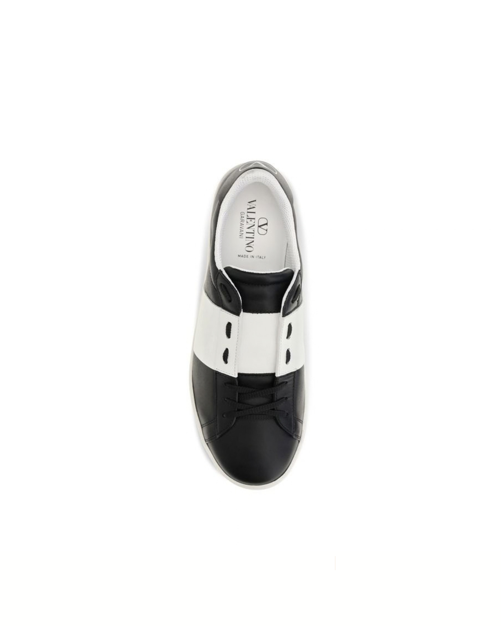 Valentino Garavani - Open Sneakers Nere e Bianche in Pelle