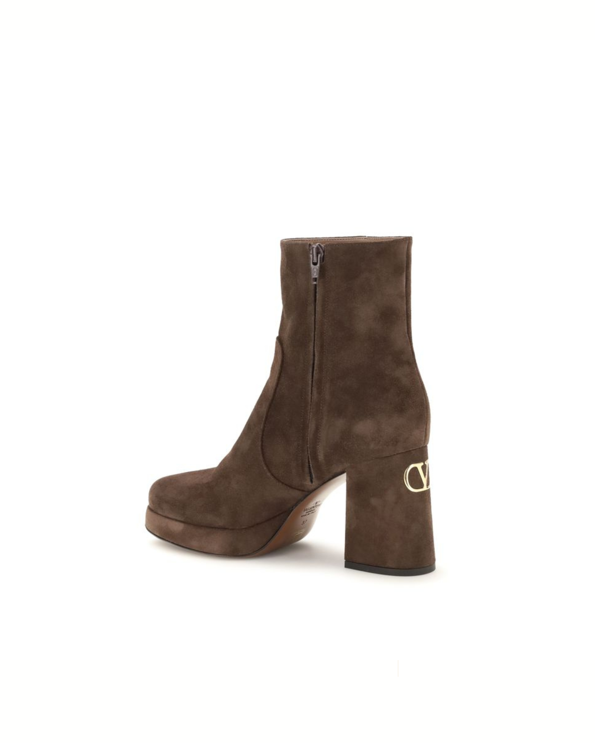 Valentino Garavani - Platform Ankle Boots in Suede Marrone