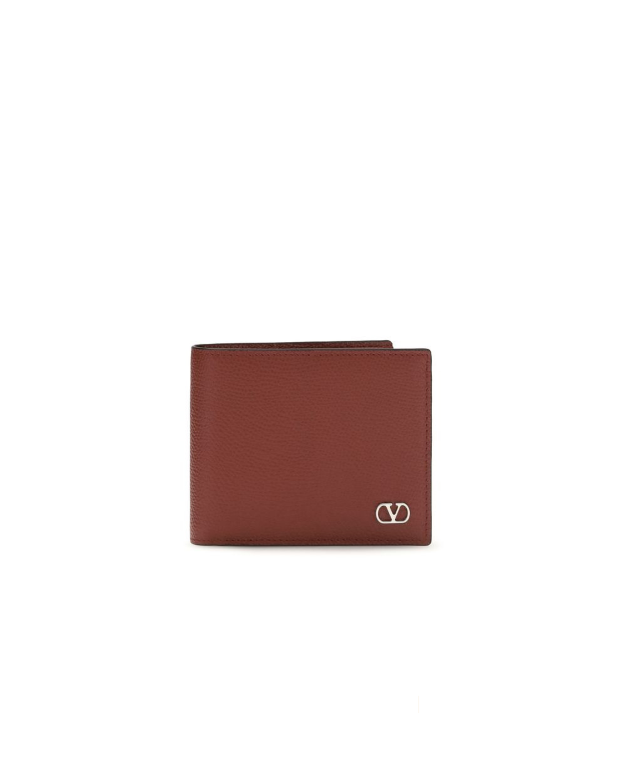 Valentino Garavani – Portafoglio VLogo Signature in Pelle di Vitello Granata