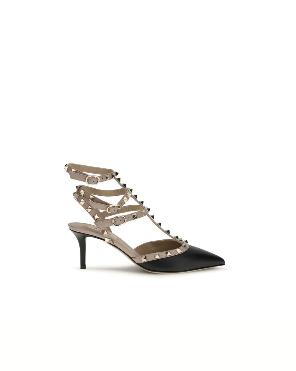 Valentino Garavani - Rockstud Ankle Strap Pumps 65 in Pelle Nera