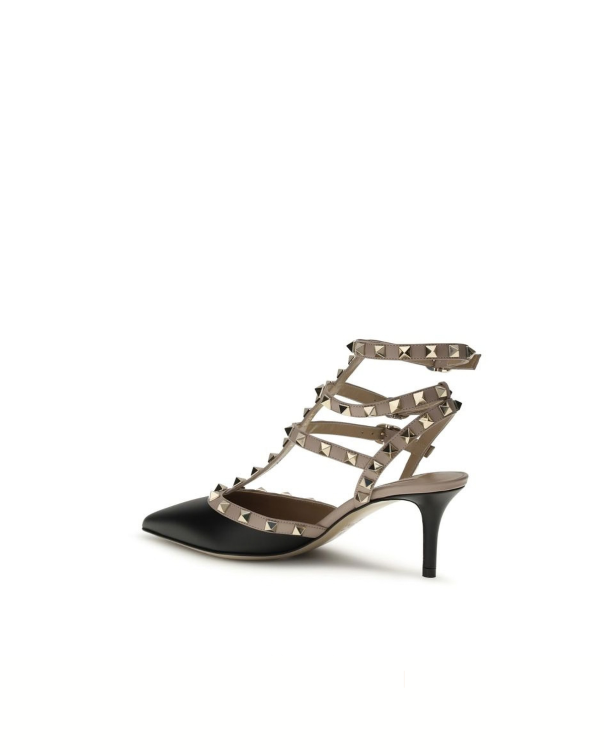 Valentino Garavani - Rockstud Ankle Strap Pumps 65 in Pelle Nera