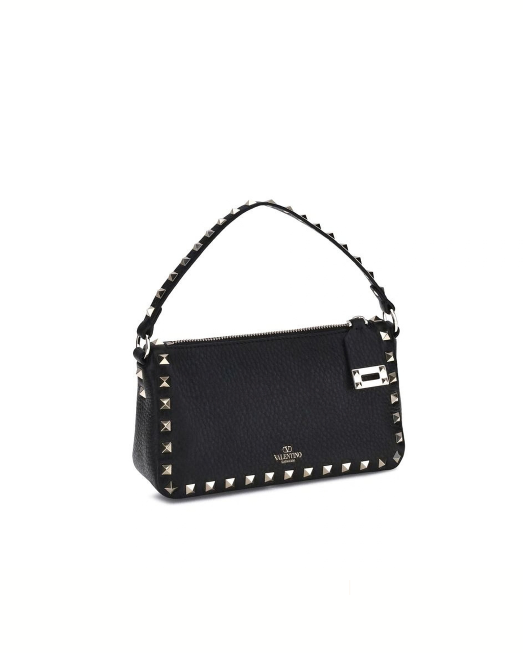 Valentino Garavani - Rockstud Borsa a Spalla Nera in Pelle
