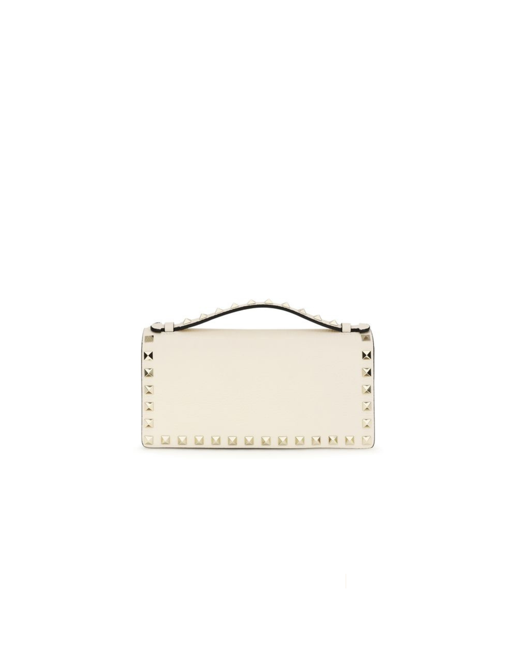 Valentino Garavani – Rockstud Chain Wallet in Pelle di Vitello Avorio