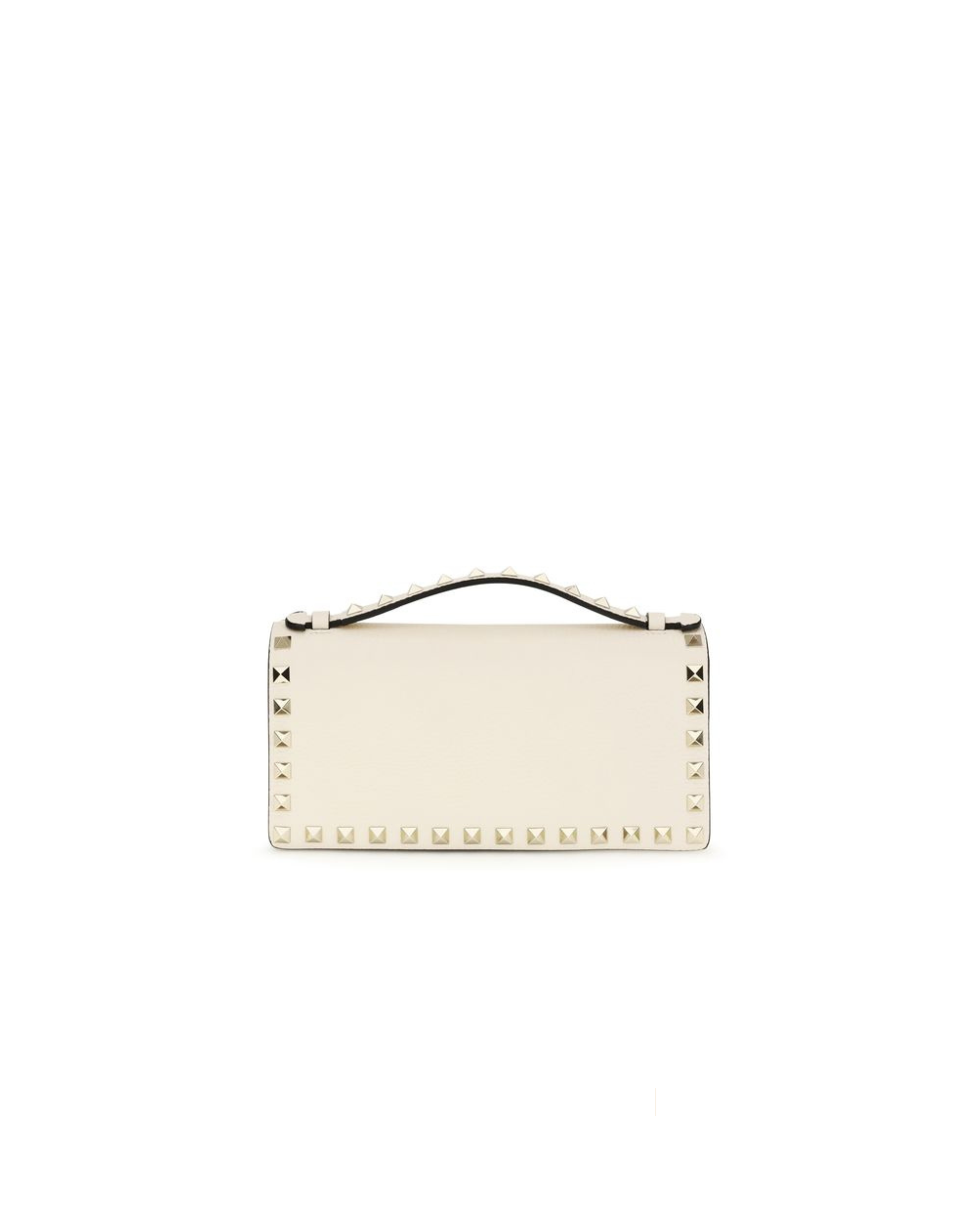 Valentino Garavani – Rockstud Chain Wallet in Pelle di Vitello Avorio