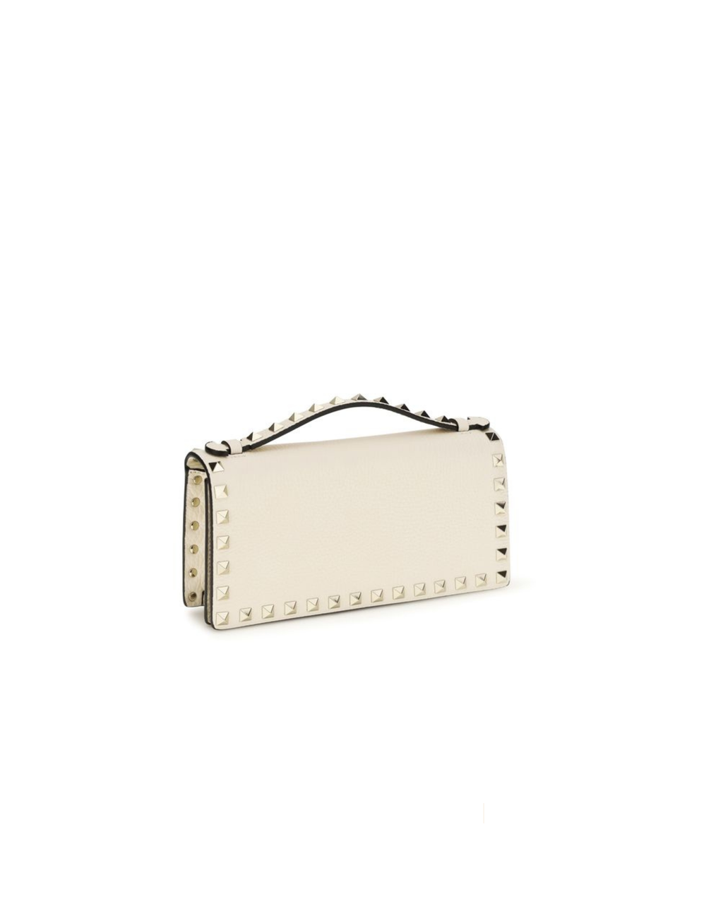 Valentino Garavani – Rockstud Chain Wallet in Pelle di Vitello Avorio