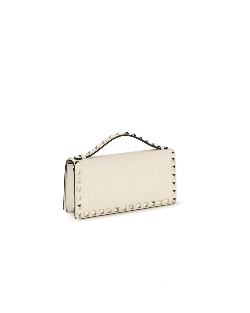 Valentino Garavani – Rockstud Chain Wallet in Pelle di Vitello Avorio