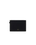 Valentino Garavani – Rockstud Pouch in Pelle di Vitello Granata con Polsiera