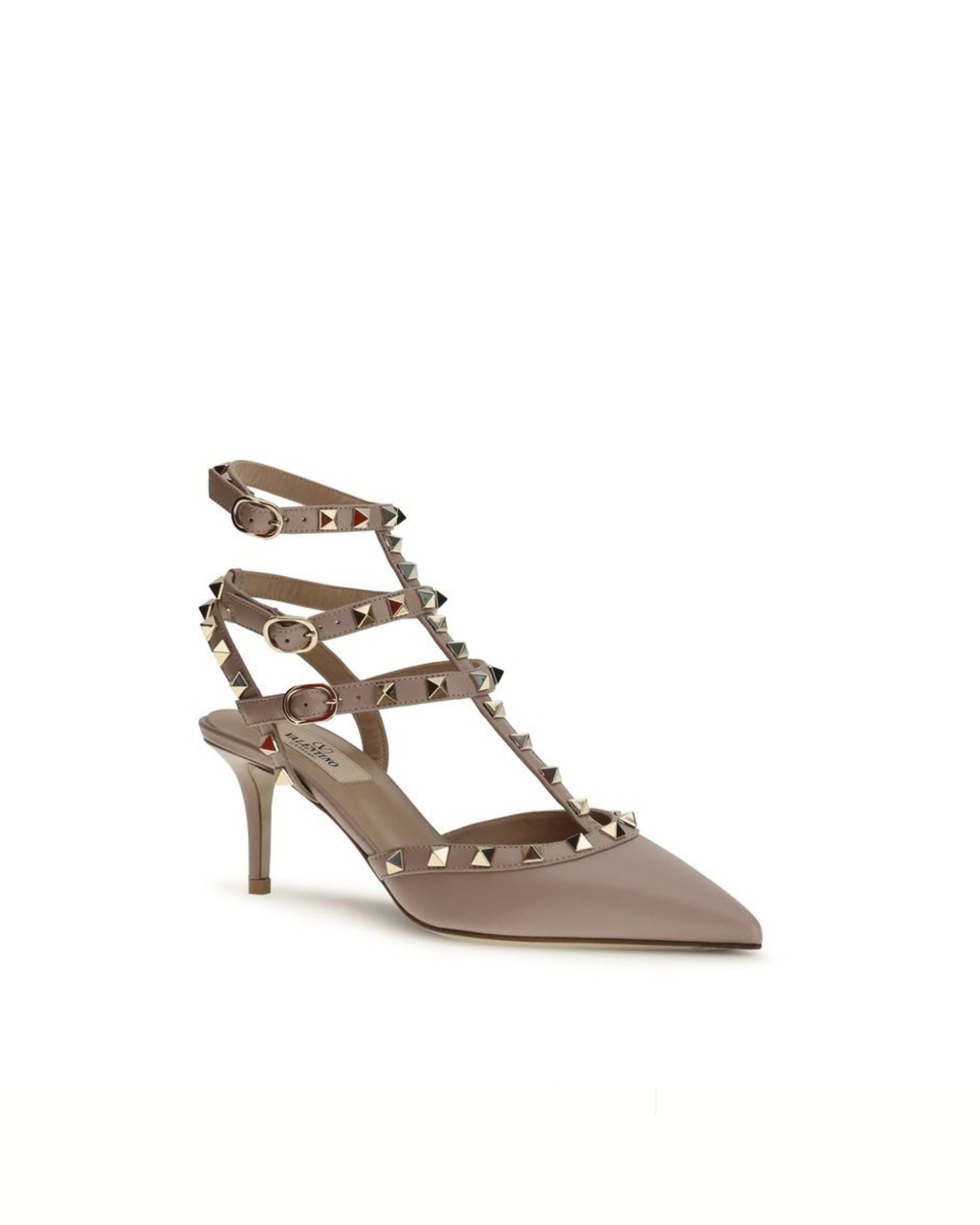 Valentino Garavani - Rockstud Pumps in Pelle beige