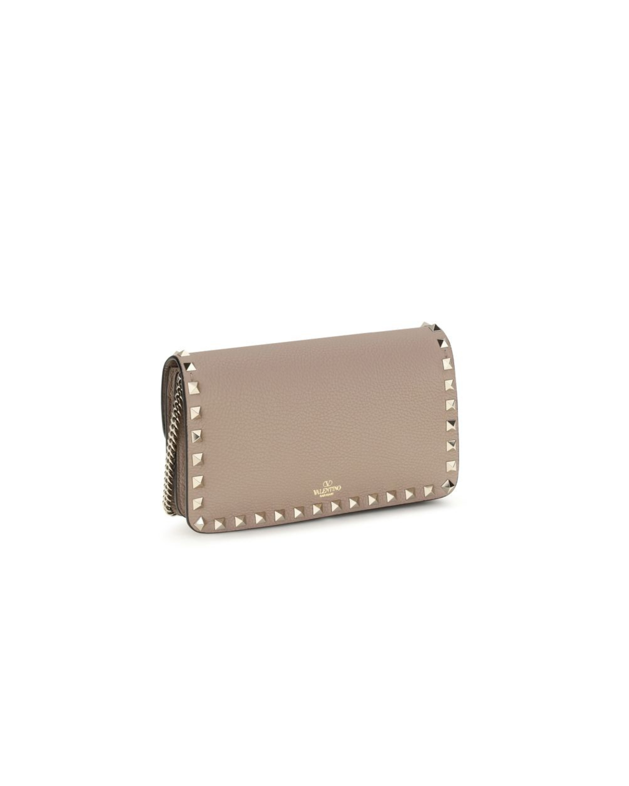 Valentino Garavani – Rockstud Wallet Bag in Pelle Martellata