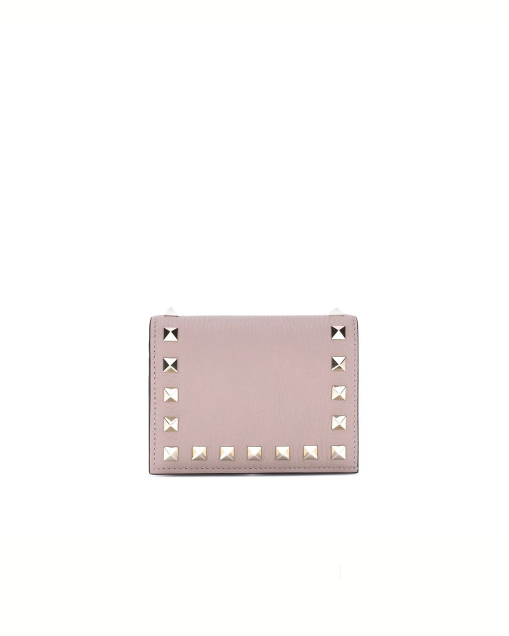 Valentino Garavani - Rockstud Wallet in Pelle Rosa con Borchie