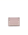 Valentino Garavani - Rockstud Wallet in Pelle Rosa con Borchie
