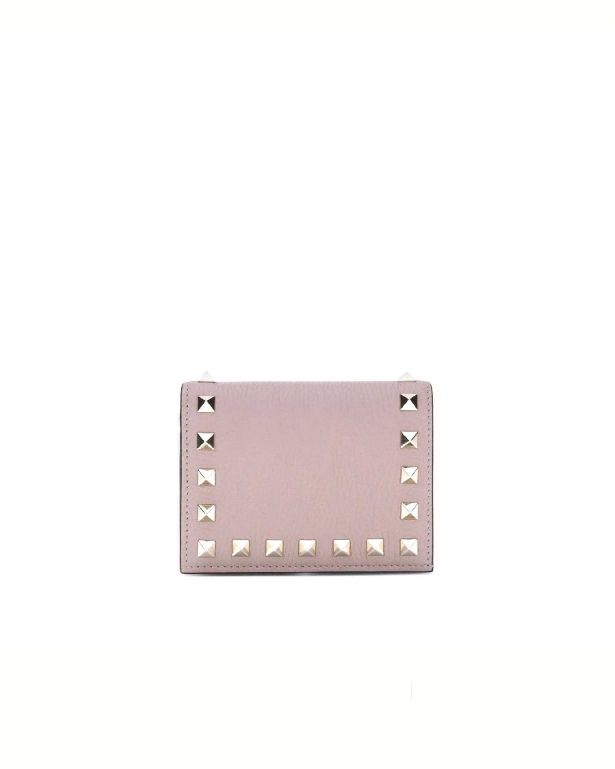 Valentino Garavani - Rockstud Wallet in Pelle Rosa con Borchie