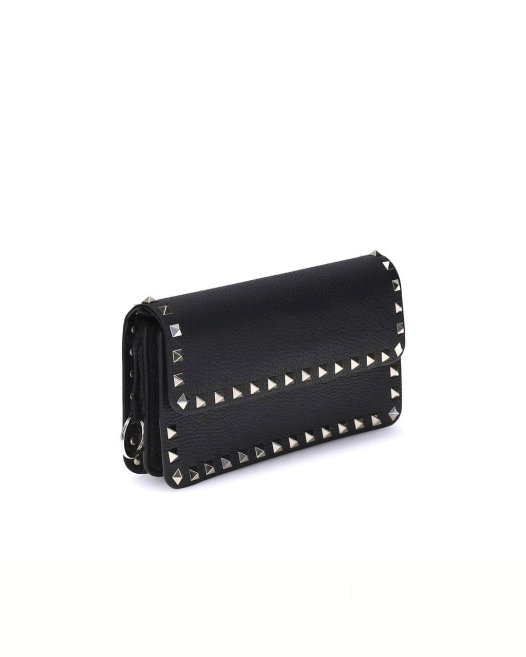 Valentino Garavani - Rockstud Wallet con Tracolla in Pelle Nera