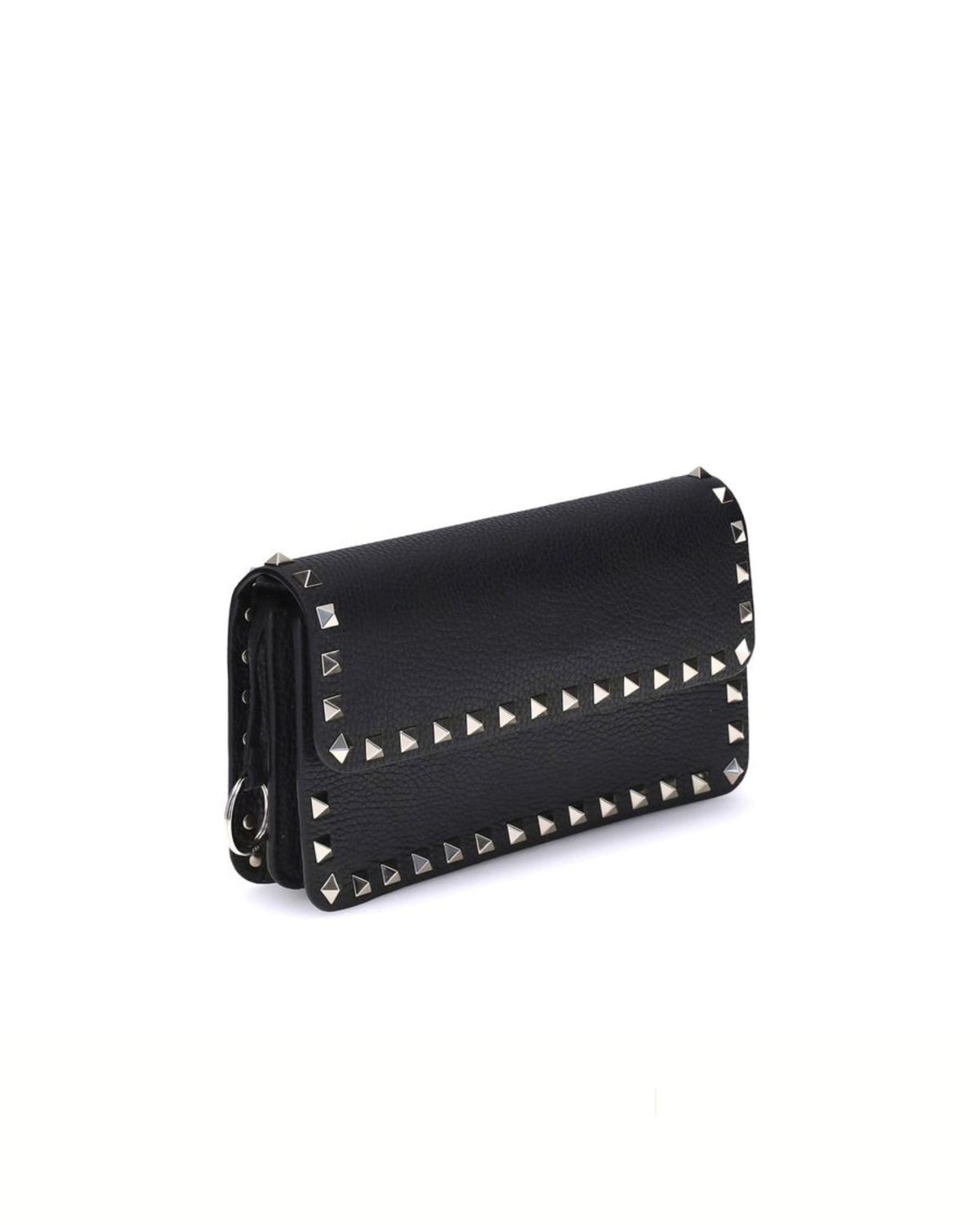 Valentino Garavani - Rockstud Wallet con Tracolla in Pelle Nera