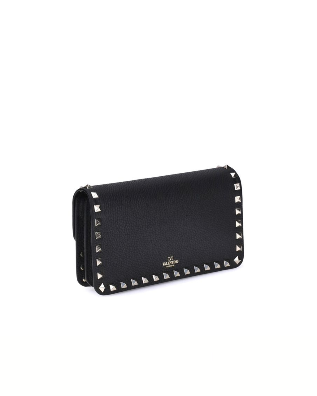Valentino Garavani - Rockstud Wallet con Tracolla in Pelle Nera