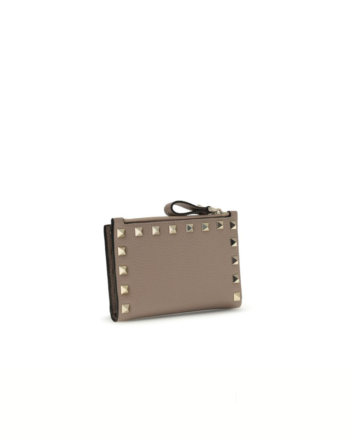 Valentino Garavani - Rockstud Zip Card Holder in Pelle Rosa