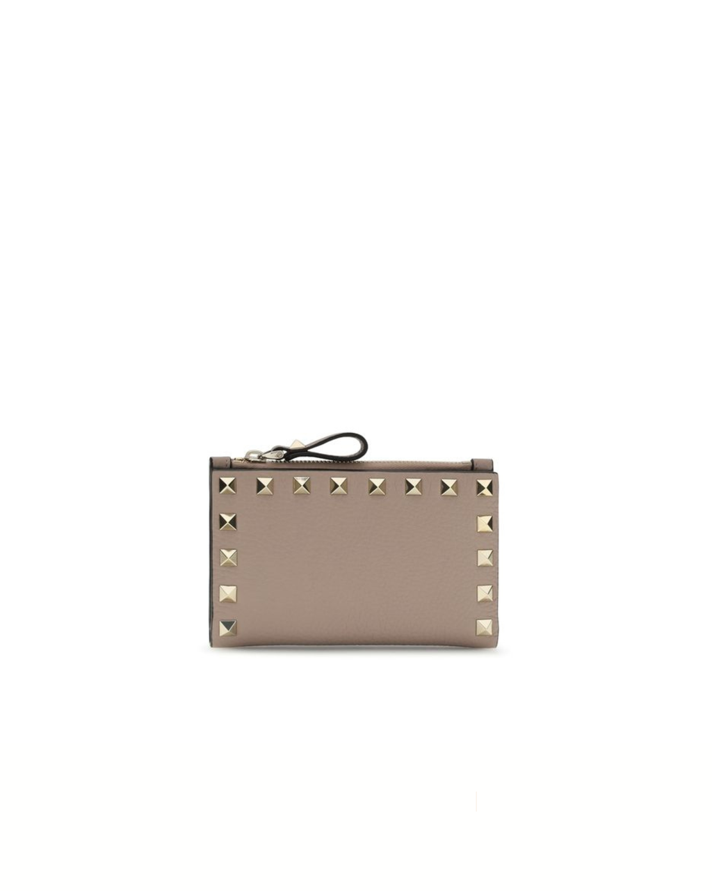 Valentino Garavani - Rockstud Zip Card Holder in Pelle Rosa