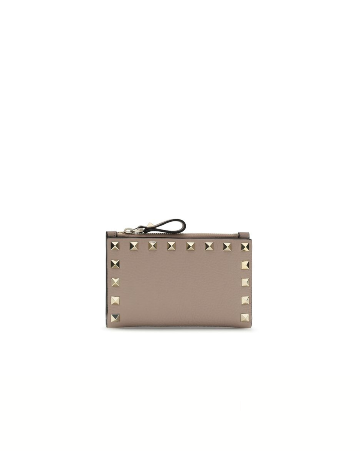 Valentino Garavani - Rockstud Zip Card Holder in Pelle Rosa
