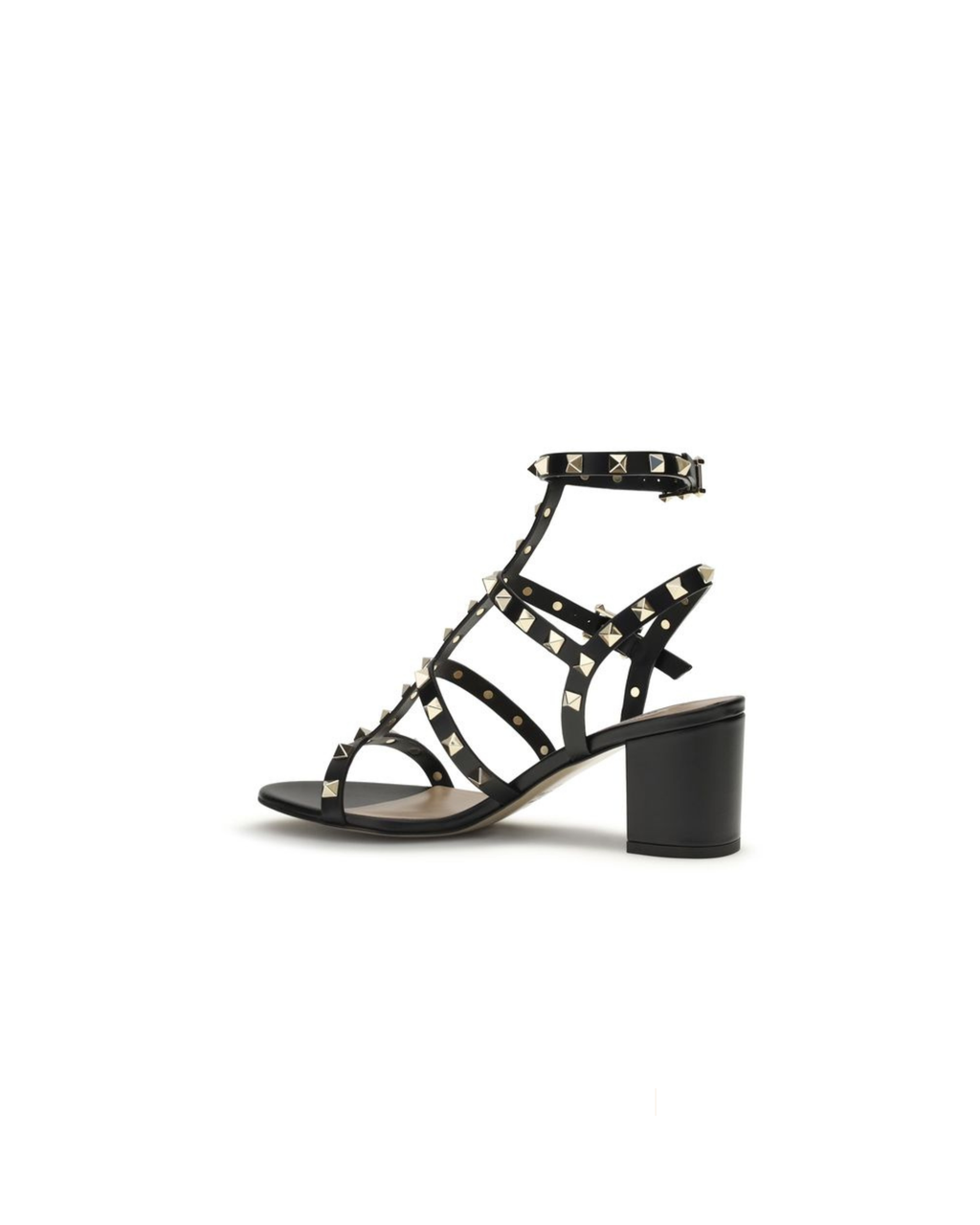 Valentino Garavani – Sandali Rockstud 60 in Pelle di Vitello Nera
