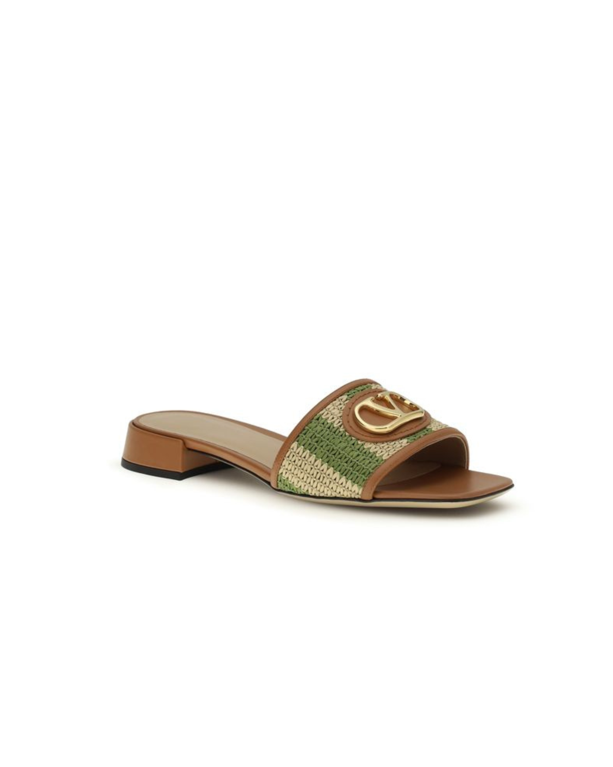 Valentino Garavani – Sandali Slide VLogo Signature in Raffia