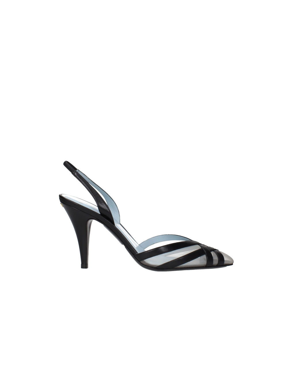 Valentino Garavani – Slingback in Pelle e Tulle con Tacco Alto
