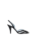 Valentino Garavani – Slingback in Pelle e Tulle con Tacco Alto