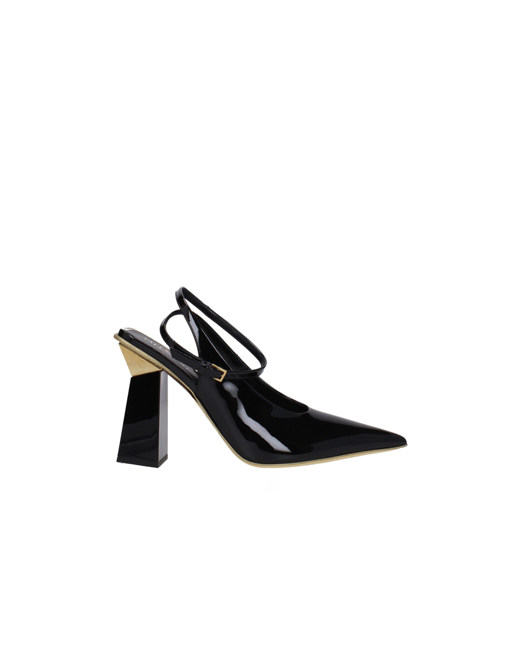 Valentino Garavani – Slingback in Vernice con Tacco Scultoreo