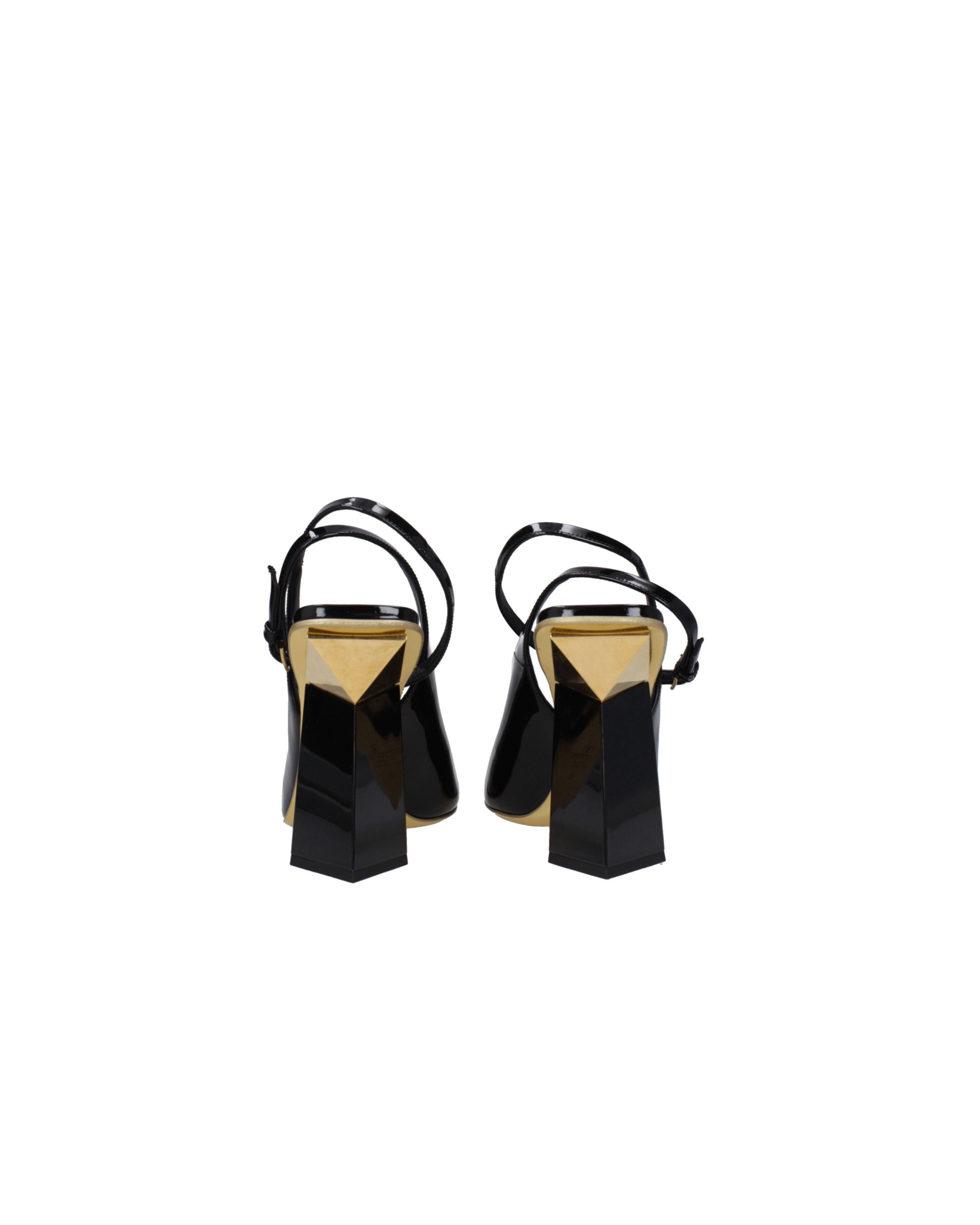 Valentino Garavani – Slingback in Vernice con Tacco Scultoreo