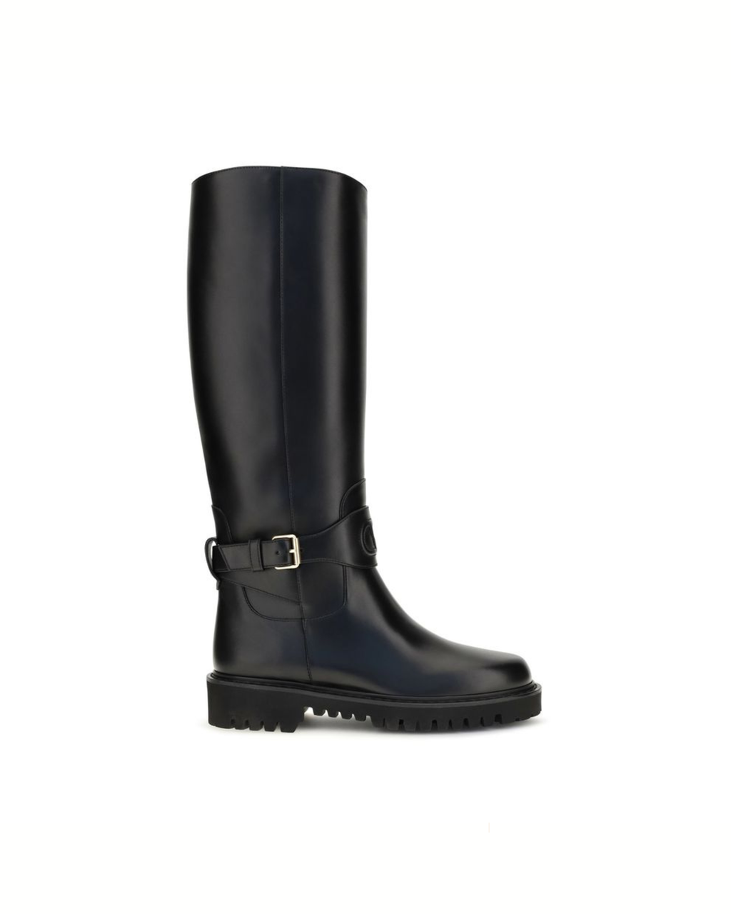 Valentino Garavani - VLogo Signature Stivali Alti in Pelle Nera